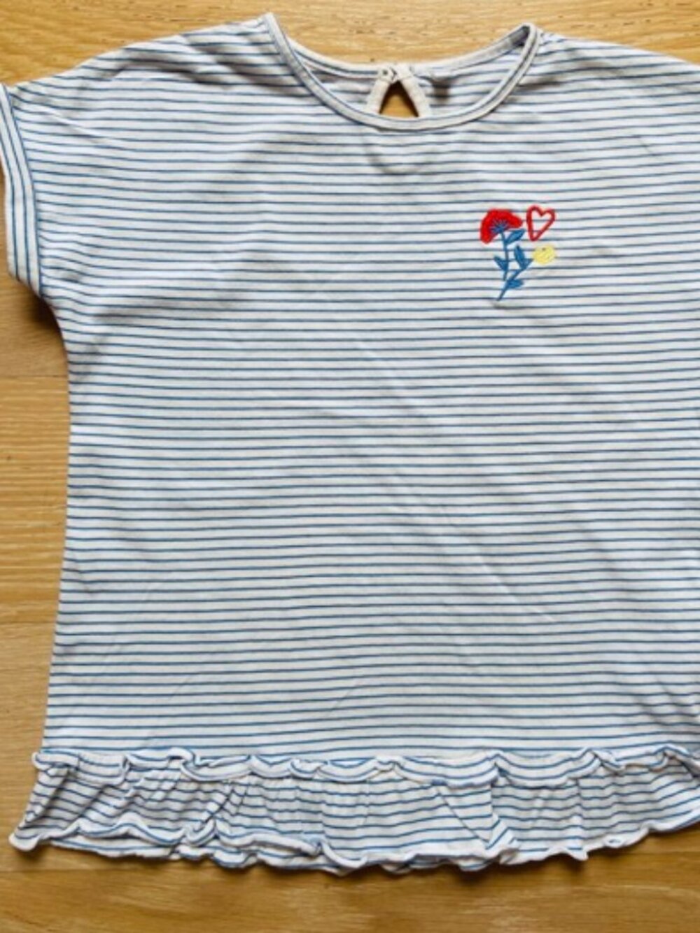 Monoprix, Kids T-shirt, light blue striped, Size: 12 yrs old